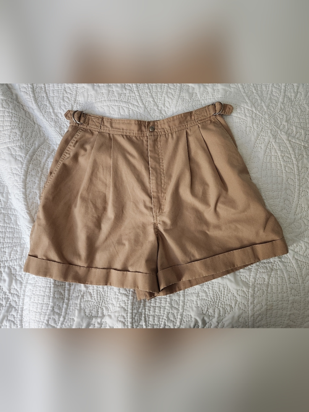 Vintage 1980s Tan Chino High Rise Shorts Fundamental Things